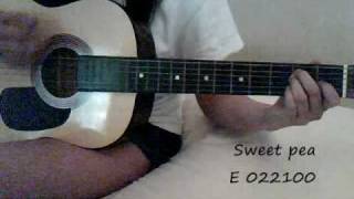 Sweet Pea Amos Lee EASY guitar lesson chords tabs lyrics [upl. by Oznarol]