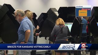 Kansas early voting Substantial increase in inperson voting [upl. by Asylem]