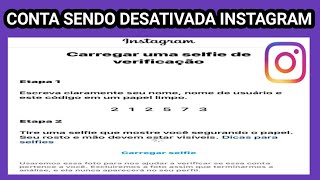 CARREGAR UMA SELFIE DE VERIFICAÇÃO INSTAGRAM SOLUÇÃO PASSO A PASSO [upl. by Maxa94]