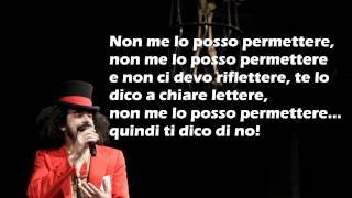 CAPAREZZA NON ME LO POSSO PERMETTERE TESTO lyrics [upl. by Trubow]