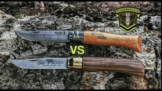 Knife Shoot Out  Opinel No 9 vs Old Bear  Which Is The Better Knife [upl. by Noakes]