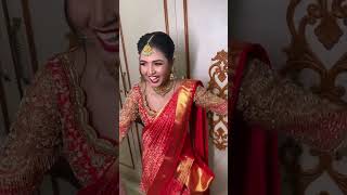 Saadi draping beautiful bride aagrikolibride makeup love youtubeshorts viral [upl. by Silverts571]