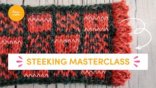 Steeking techniques  Beginner tutorial [upl. by Neffirg]