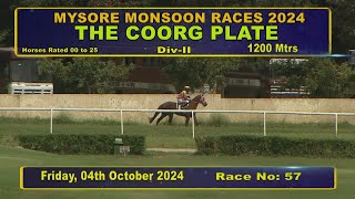 Race No 1 The Coorg Plate DIV  2 [upl. by Yuille]