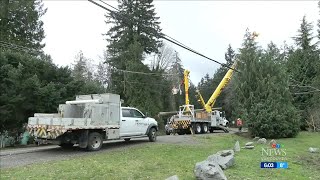 Bomb cyclone tears through parts of BC leaving path of power outages behind [upl. by Anayit]