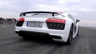 900HP Audi R8 V10 Twin Turbo  Top Speed Run [upl. by Surtemed896]