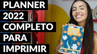 Planner 2022 completo para imprimir [upl. by Adah]