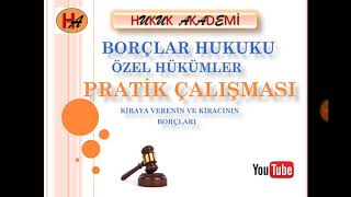 Pratik Çalışması Kira Sözleşmesiamp Borçlar Hukuku Özel Hükümler [upl. by Mirelle]