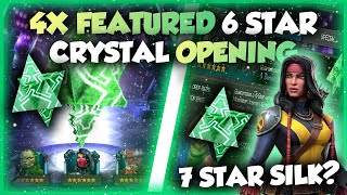 4X FEATURED 6 STAR CRYSTAL OPENING  Marvel Contest of Champions [upl. by Auqinahs]