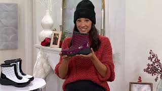 Khombu Waterproof FrontZip Winter Boots  Megan on QVC [upl. by Milissa]