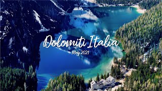 The Dolomites 2021 8K Version  Aerial Drone Video Of The Italian Mountain Range [upl. by Aisad]