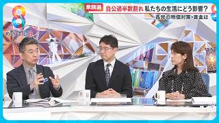 【衆院選】自公過半数割れ｢2000万円｣問題も逆風に… 政権どうなる？連立は？橋下徹氏・岩田明子氏・高田デスクが語る今後【めざまし８ニュース】 [upl. by Lavicrep]