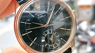 Đẹp Rolex Cellini Dual Time Everose Gold 39mm 50525  ICS Authentic 0982298881 [upl. by Eirek]