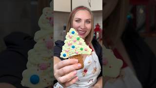 Easy chocolate biscoff Christmas trees christmastree christmasfood chocolate easyrecipe [upl. by Heather]