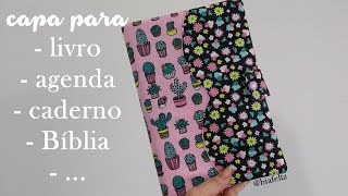 Como fazer Capa para Livro  Agenda  Bíblia  Caderno  Passo a Passo  Bia Feltz [upl. by Rehc]