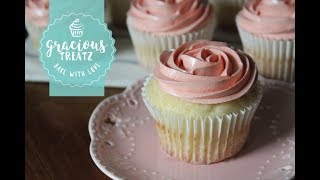 Eggless Moist Vanilla Cupcakes  Easy Buttercream Frosting [upl. by Jehias]