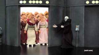 Robot chicken Emperor Palpatine on the escalator [upl. by Fitalludba]