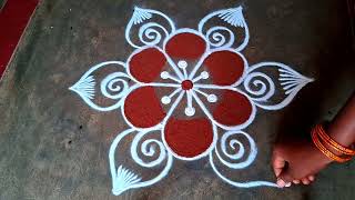 Vaigasi madham special flowerdesignkolambeautiful muggulu kolameasy designmodel kolam [upl. by Hiram463]