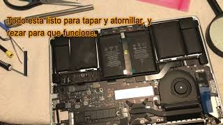 CAMBIAR TECLADO TRACKPAD MACBOOK PRO RETINA 13IN A1502 parte 5 [upl. by Eannaj143]