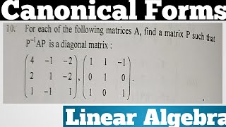 Q10 How To Find A Matrix P Such That P⁻¹AP Is A Diagonal MatrixWhere A Is Given 3×3 Matrix [upl. by Saylor]