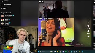 xQc reacts to Riley Reid rapping [upl. by Egas233]