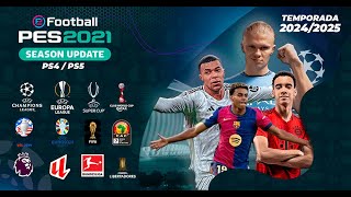 OPTION FILE BETA 20242025 PES 2021 PS4 PS5 TUTORIAL Y DESCARGA COMPATIBLE CON LIGA TICA [upl. by Sivrep]