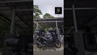 Black Nmax V2 Touring simple  High windshield  top box top rack  r9 misano exchaust  GUB holder [upl. by Ahsieyn]