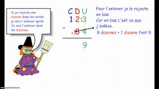 la technique opératoire de la soustraction [upl. by Dnomzed]