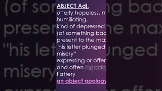 abjectmeaning [upl. by Nnylsaj]