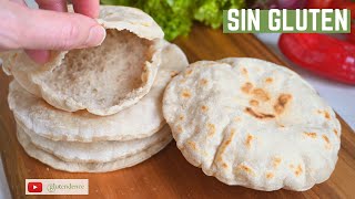 PAN ÁRABE SIN GLUTEN Pan de Pita  SIN GLUTEN SIN LACTOSA VEGANO [upl. by Leis]