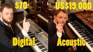 Can You Hear The Difference Between an Acoustic and Digital Piano [upl. by Yaf]