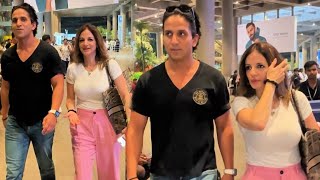 LOVE BIRDS Sussanne Khan amp Arslan Goni Spotted Walking HAND In HAND At Mumbai Airport💖📸✈️ [upl. by Moriah57]