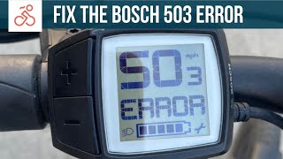 Fix the Bosch Ebike 503 Error and Speed Not Reading [upl. by Gardia963]