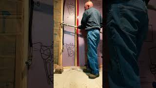 How to Frame a Wall diy howto shortsvideo short diyhomerepair home homeimprovement wall [upl. by Adnamaa]