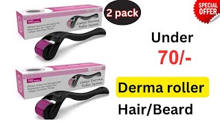 Best cheapest derma roller for hairbeard growth [upl. by Liauqram]