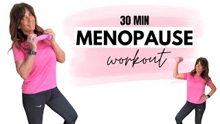 🔥30 Min MENOPAUSE WORKOUT for women over 50 Burn Calories amp BUILD MUSCLE  ALL STANDING  WEIGHTS [upl. by Brezin]