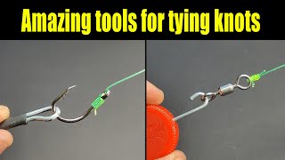 Two Simple Ways to Make this Amazing Tool for Tying Fishing Knots  Hooks  Snaps  Swivels [upl. by Sallyanne26]