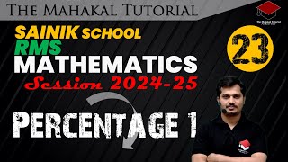 Percentage Practice Questions RMS Sainik School 202425 [upl. by Ivatts755]