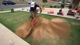 Levelling My TifTuf Couch Bermuda Green With Sand  Plus Seed Update [upl. by Htidirem]