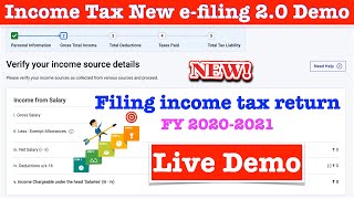 How to file income tax return online  Income Tax Return filing 202021 online  ENGLISH [upl. by Alakam]