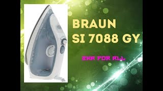 Утюг с паром Braun SI 7088 GY Характеристики Презентация [upl. by Wit]