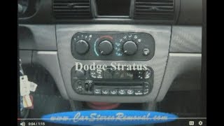 Dodge Stratus Stereo Removal  Car Stereo HELP [upl. by Clementi467]