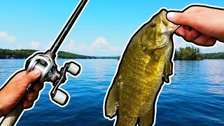 Bass FISHING against a PRO Lake Winnipesaukee [upl. by Verneuil412]