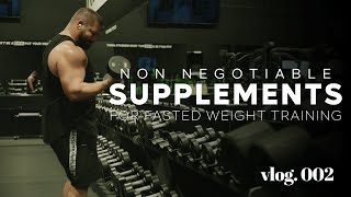 My Daily Supplement Routine  Fasted Weight Training  Training Vlog 002 [upl. by Laeahcim]