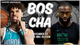 Boston Celtics vs Charlotte Hornets Full Game Highlights  Nov 2  2025 NBA Season [upl. by Adnulahs]