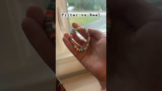 Filter vs real⭐️ bracelet preppy funny music [upl. by Cirdor]