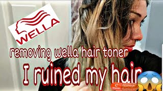 Removing Wella hair toner with vitamin C my hair turned Orange 😱 [upl. by Glanville]