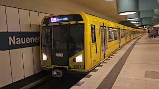 Ausfahrt von der U9 aus dem Bahnhof Nauener Platz Richtung Rathaus Steglitz mit H97 50211 [upl. by Nnor]