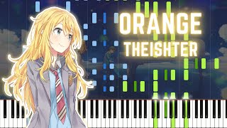 Theishter Orange  Your Lie in April Shigatsu wa Kimi no Uso ED 2  Piano Tutorial  Synthesia [upl. by Edlin]