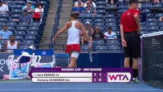 2015 Rogers Cup Third Round  Sara Errani vs Victoria Azarenka  WTA Highlights [upl. by Kacy]